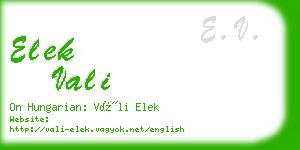 elek vali business card